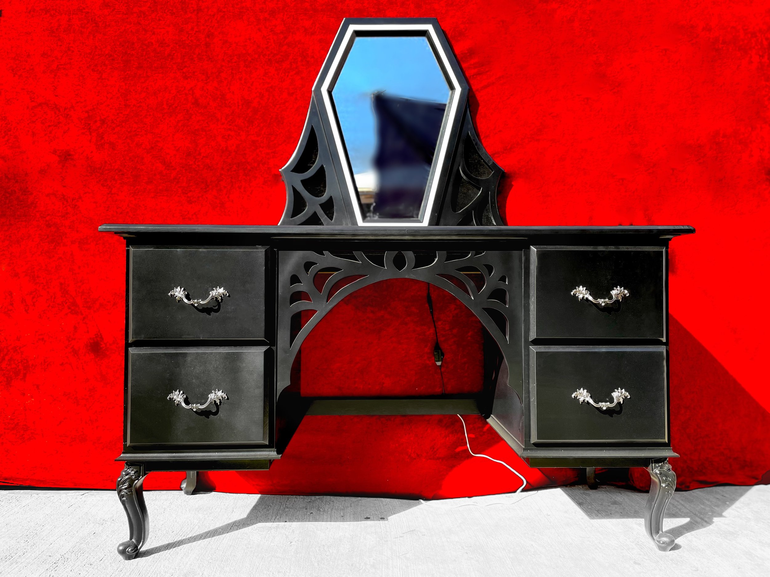 Large Gothic Vanity Black Widow V1 Home